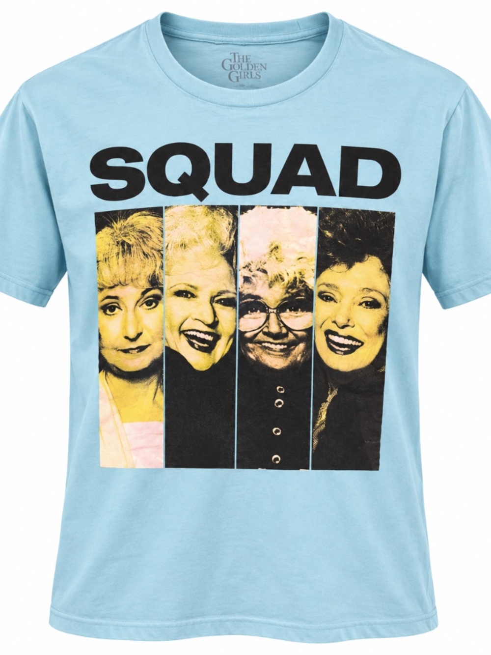 The Golden Girls SQUAD T Shirt Aqua Blue Graphic Dorothy Rose Sophia Blanche